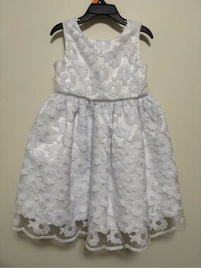 Bonnie Jean white floral dress 4T